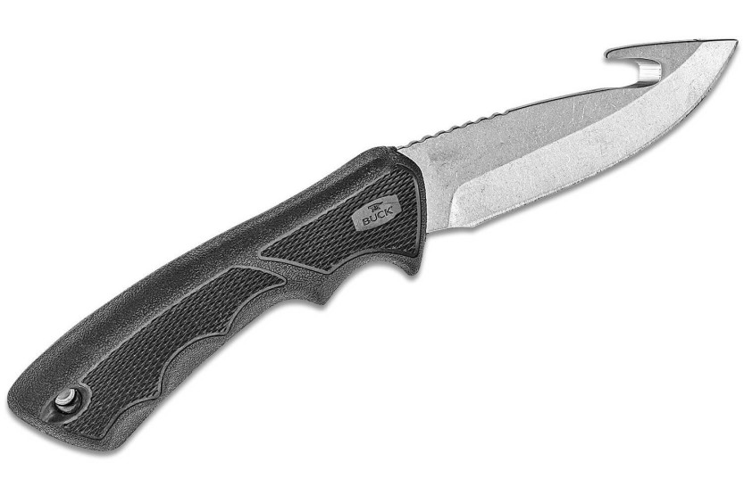 Buck Knife 685 Bucklite Max II Large Guthook 0685BKG 10.2cm terä musta kumikahva + polyesterituppi