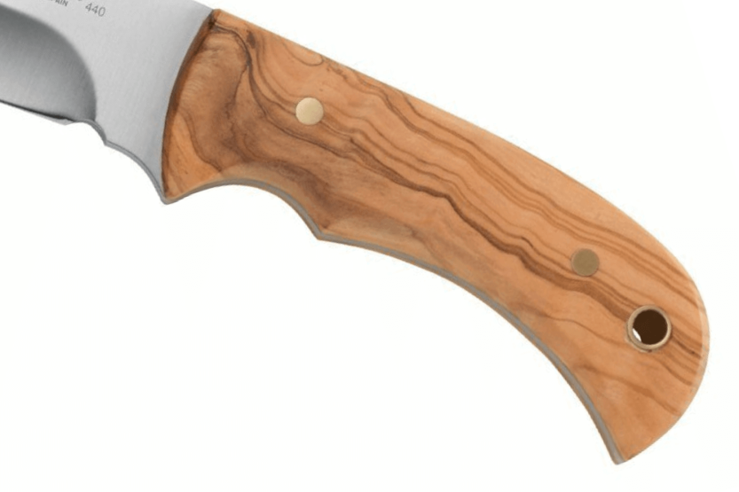 Muela Bisonte 9224 veitsi 11.5cm terä oliivipuun kahva + nahkatuppi