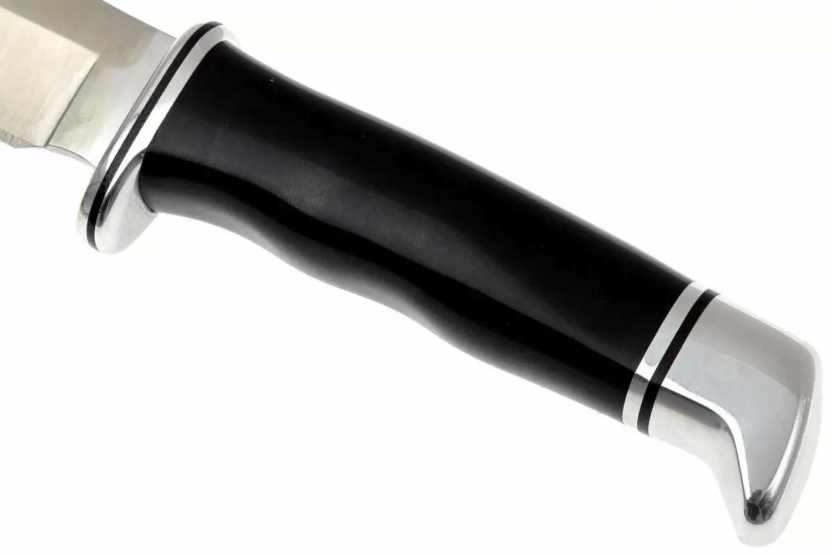 Buck Knife 103 Skinner 0103BKS 10,2cm blad svart/aluminium fenolhartshandtag med läderslida