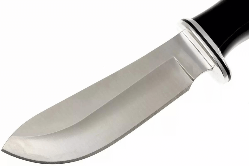 Cuchillo Buck 103 Skinner 0103BKS Hoja 10,2cm mango de resina fenólica negro/aluminio con funda de cuero