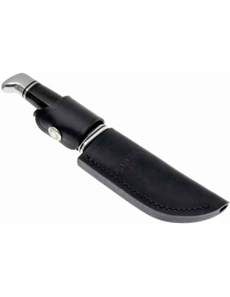 Buck Knife 103 Skinner 0103BKS 10.2cm blade black/aluminum phenolic resin handle with leather sheath