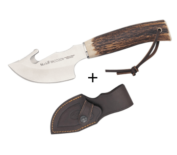 Faca Muela Raccoon 9232 Lâmina de 8 cm em aço inoxidável, cabo em chifre de veado + bainha em pele 2