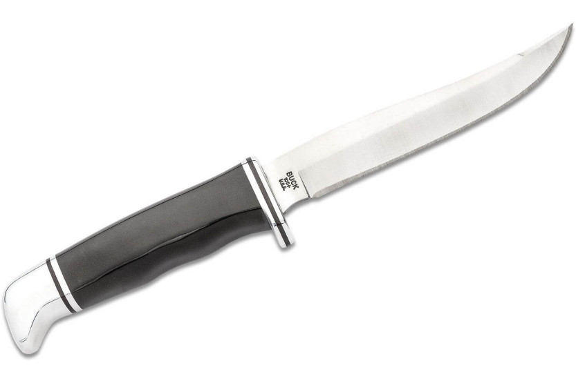 Buck kniv 105 Pathfinder 0105BKS blad 12,7cm svart/alu fenolhartshandtag + läderslida