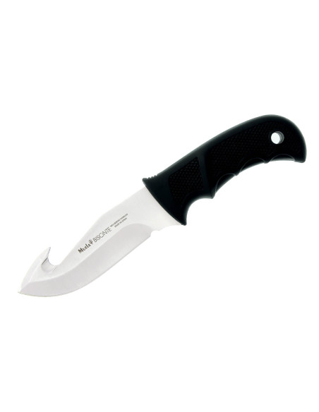 Muela Bisonte 9305 coltello lama 11cm manico in gomma nera + fodero in pelle