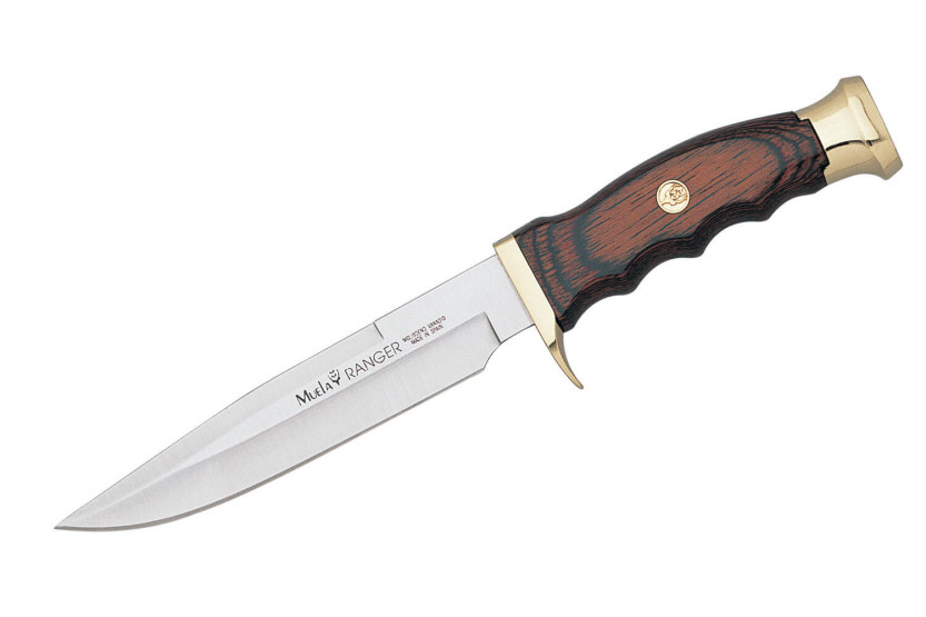 Muela Ranger 14-R 9227 mes 14cm lemmet stamina handgreep met messing pommel + lederen schede