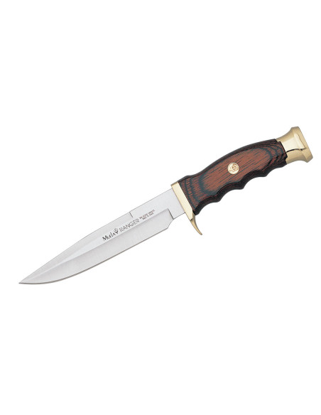 Messer Muela Ranger 14-R 9227 Klinge 14cm Staminaholzgriff mit Messingknauf + Lederetui