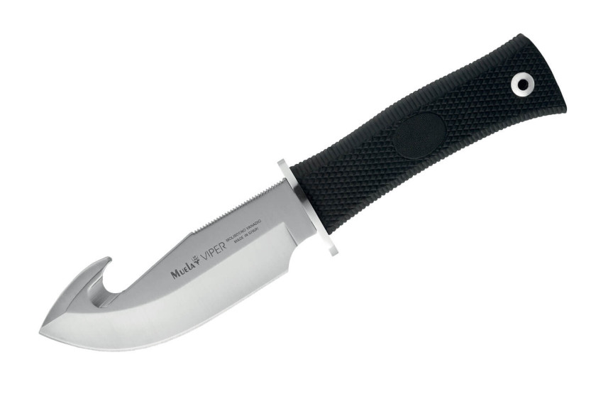 Muela Viper 11-S 9288 coltello 11cm lama nera manico in gomma + fodero in pelle