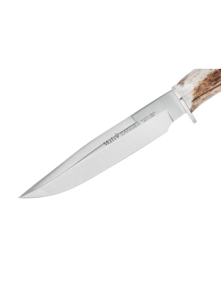 Muela Ranger Knife 9251 14cm blade deer antler handle with epois handle + leather sheath