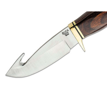 Coltello Buck 191 Zipper 0191BRG lama guthook 10,5cm manico in noce + fodero in pelle 2