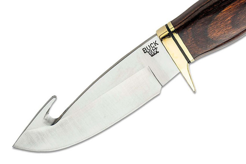 Buck Knife 191 Zipper 0191BRG guthookblad 10,5cm valnötshandtag + läderslida