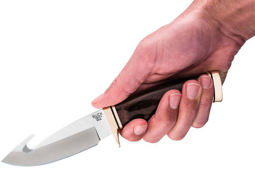 Buck Knife 191 Zipper 0191BRG guthook blade 10,5cm walnut handle + leather sheath