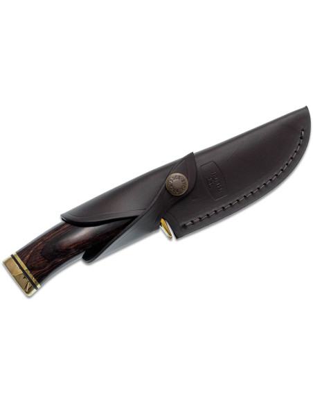 Buck Knife 192 Vanguard 0192BRS Lâmina de 10,8 cm cabo em nogueira + bainha em pele