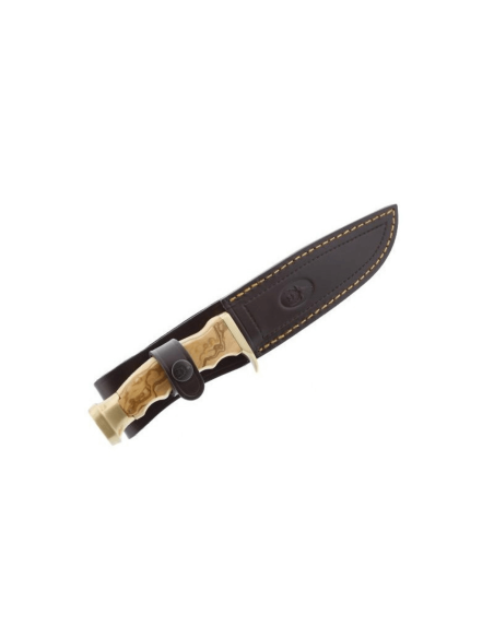 Muela Ranger 9270 kniv 14,5 cm blad i rustfritt stål, håndtak i oliventre + skinnhylse
