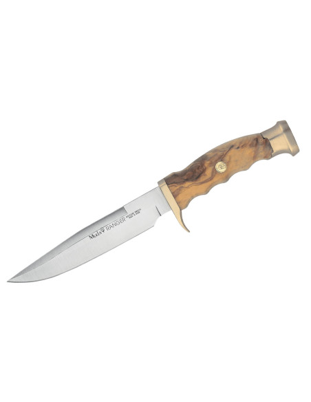 Muela Ranger 9270 veitsi 14.5cm ruostumattomasta teräksestä valmistettu terä oliivipuinen kahva + nahkatuppi