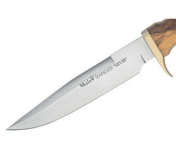 Muela Ranger 9270 veitsi 14.5cm ruostumattomasta teräksestä valmistettu terä oliivipuinen kahva + nahkatuppi 2