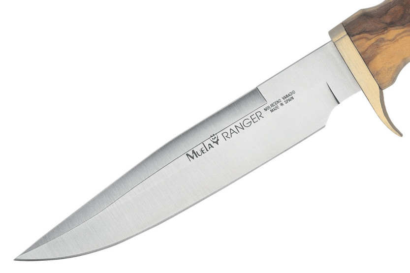 Faca Muela Ranger 9270 14,5 cm lâmina em aço inoxidável cabo em madeira de oliveira + bainha em pele