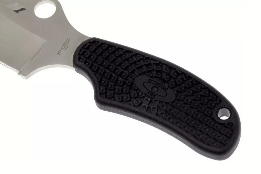 Spyderco Messer ARK FB35PBK Klinge 5,5cm schwarzer Griff + Polymerholster mit Kette