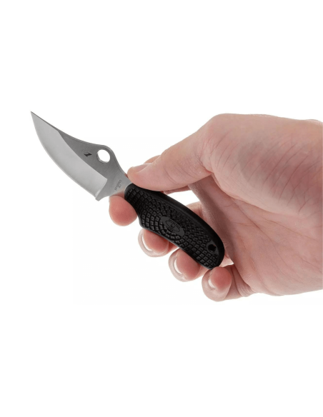 Spyderco ARK FB35PBK knife 5.5cm blade black handle + polymer case with chain