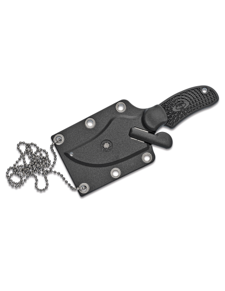 Spyderco ARK FB35PBK coltello lama 5,5 cm manico nero + custodia in polimero con catena