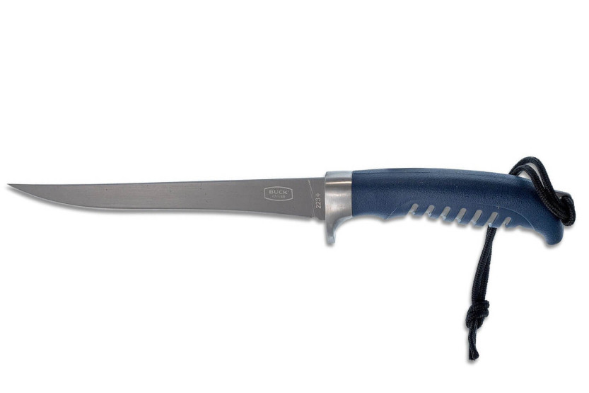 Faca de filete Buck 223 Silver Creek 0223BLS Lâmina de 16 cm cabo em polipropileno/borracha + bainha