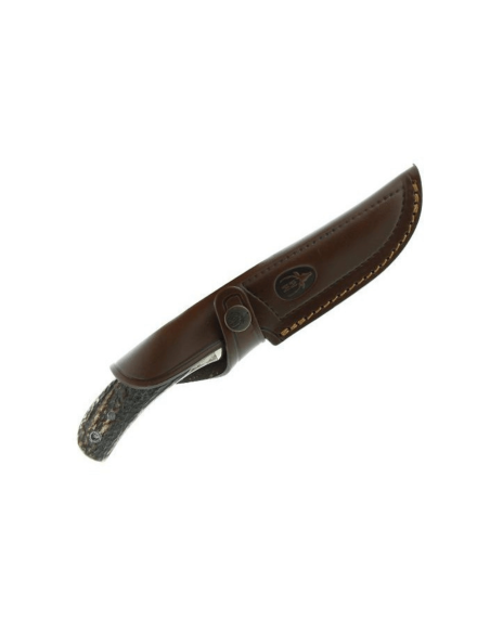 Cuchillo Muela Setter 9266 11cm hoja acero inoxidable mango asta ciervo + funda cuero