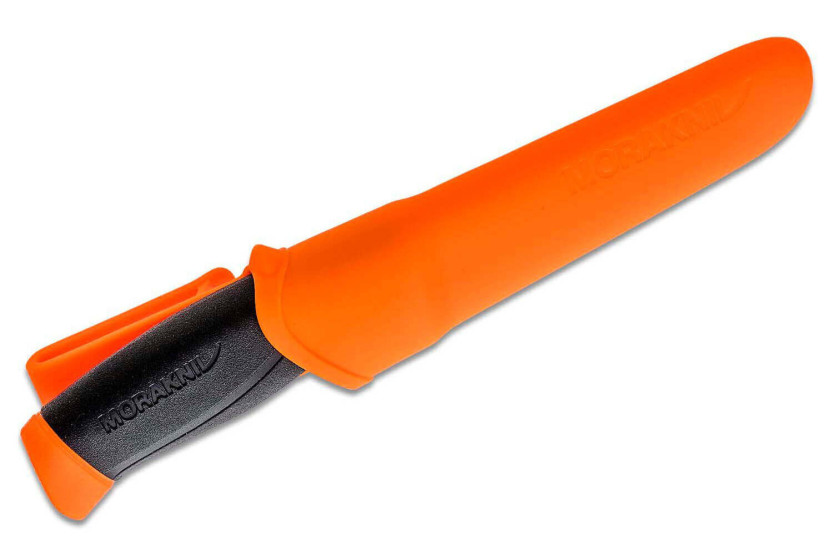 Mora Companion 11824 kniv 10,4 cm blad i rustfritt stål svart/oransje gummihåndtak + etui