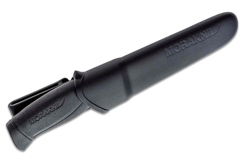 Mora Companion 12141 knife 10.4cm stainless steel blade black rubber handle + case