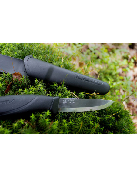 Mora Companion 12141 knife 10.4cm stainless steel blade black rubber handle + case
