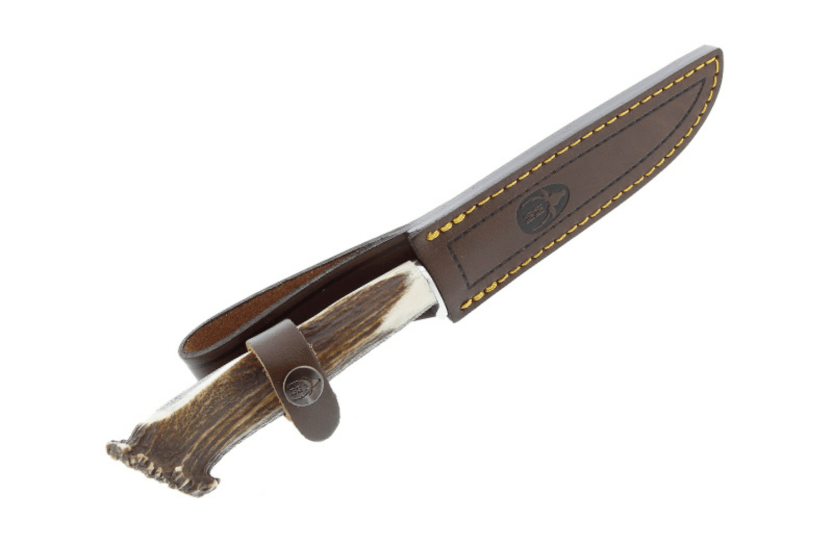 Muela Gredos 9228 knife 14cm ice-polished blade Deer wood handle + leather sheath