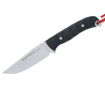 Faca Muela Husky 9307 Lâmina de 10 cm em aço inoxidável Cabo em micarta cinzento + bainha em pele
