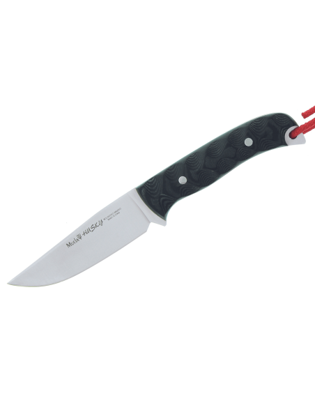 Muela Husky 9307 kniv 10 cm blad i rustfritt stål, grått micartahåndtak + skinnslire