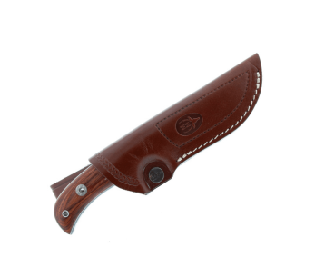 Faca Muela Husky 9308 Lâmina de aço inoxidável de 11 cm com cabo de madeira e bainha de couro 2