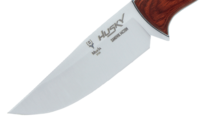 Muela Husky 9308 veitsi 11cm ruostumattomasta teräksestä valmistettu terä puukahva nahkatupella