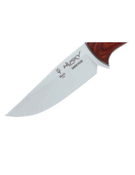 Muela Husky 9308 coltello 11cm lama in acciaio inox manico in legno con fodero in pelle