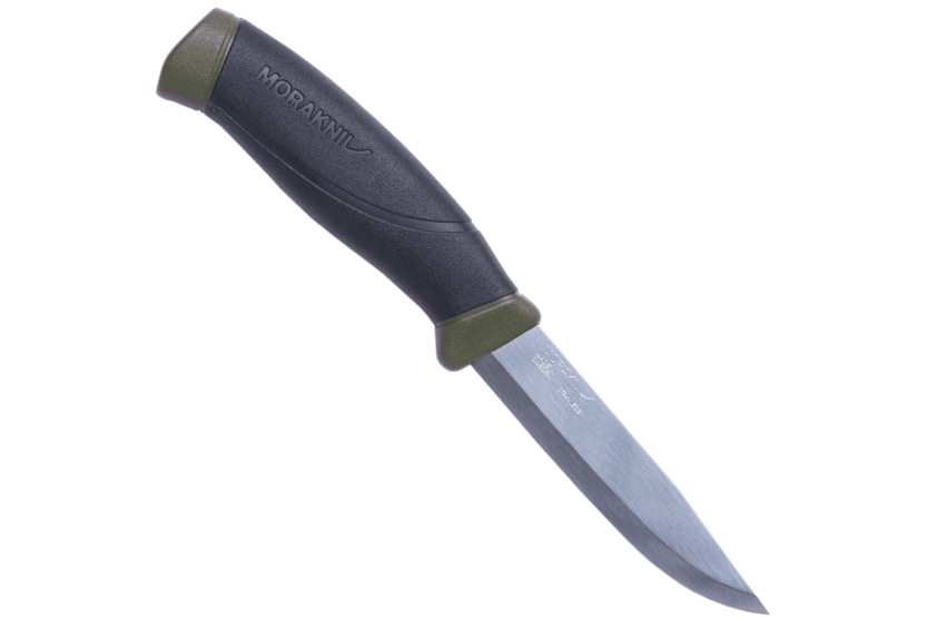 Mora Companion MG 11827 kniv 10,4 cm blad i rustfritt stål svart/khaki gummihåndtak + etui