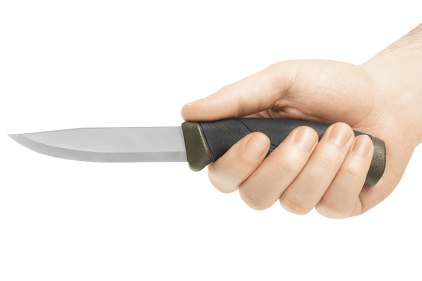 Cuchillo Mora Companion MG 11827 10.4cm hoja acero inoxidable mango goma negro/caqui + funda