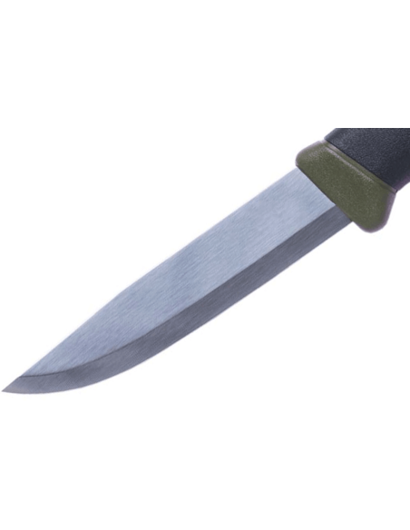 Mora Companion MG 11827 kniv 10,4 cm blad i rustfrit stål sort/khaki gummihåndtag + etui