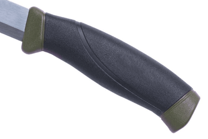 Mora Companion MG 11827 coltello 10,4 cm lama in acciaio inox manico in gomma nero/khaki + custodia