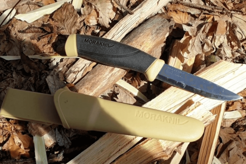 Mora Companion 13166 knife 10.4cm stainless steel blade black/sand rubber handle + case