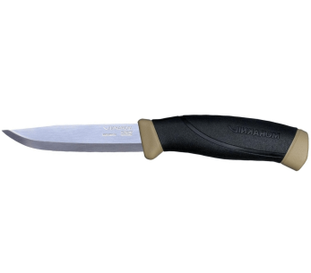Messer Mora Companion 13166 10,4cm Edelstahlklinge Gummigriff schwarz/sand + Etui