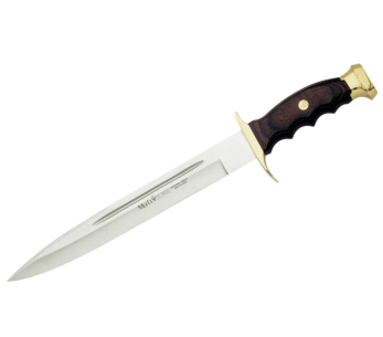 Muela Bowie Knife 9213 stainless steel blade 26cm stamina wood handle + leather sheath