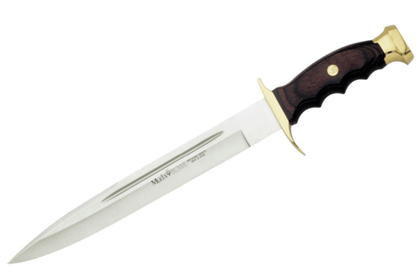 Faca Muela Bowie 9213 lâmina em aço inoxidável 26cm cabo em madeira stamina + bainha em pele