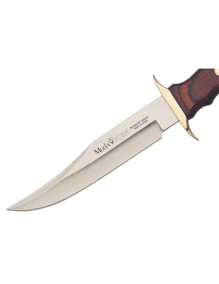 Muela Bowie Knife 9238 blad av rostfritt stål 16cm handtag av stamina trä + läderslida