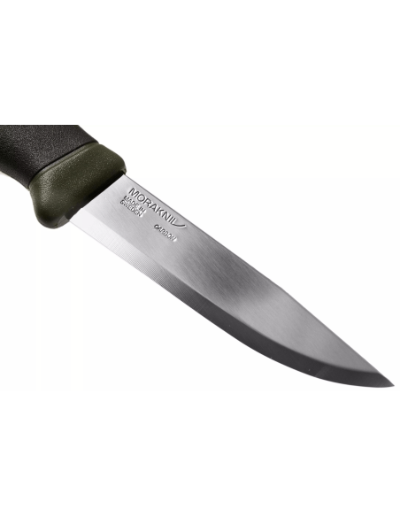 Mora Companion MG 11863 kniv 10,4 cm carbonblad sort/khaki gummihåndtag + etui