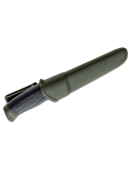 Mora Companion MG 11863 knife 10.4cm carbon blade black/khaki rubber handle + case