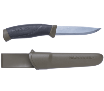 Cuchillo Mora Companion MG 11863 10.4cm hoja carbono mango goma negro/caqui + funda 2