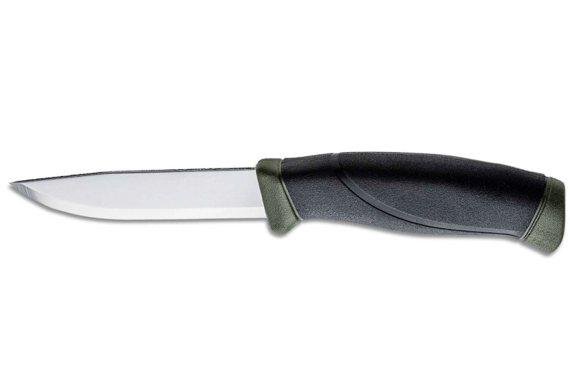 Mora Companion MG 11863 kniv 10,4 cm carbonblad sort/khaki gummihåndtag + etui