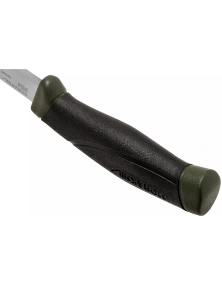 Mora Companion MG 11863 kniv 10,4 cm karbonblad svart/khaki gummihåndtak + etui