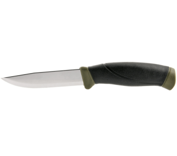 Mora Companion Heavy Duty MG 12210 mes 10.4cm carbon lemmet zwart/kaki rubberen handvat + schede