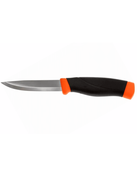 Mora Companion Heavy Duty F 12211 mes 10.4cm carbon lemmet zwart/oranje rubberen handvat + schede